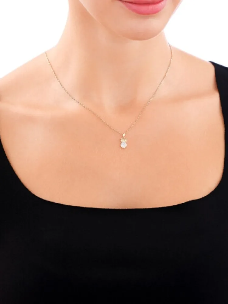 Apart Zawieszka z żółtego złota z brylantami - sowa - 0,07 ct - próba 375< Wszystkie