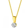 Apart Zawieszka z żółtego złota z brylantem - 0,18 ct - próba 750< Zawieszki