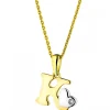Apart Zawieszka z żółtego złota z diamentem - litera K - 0,004 ct - próba 375< Zawieszki