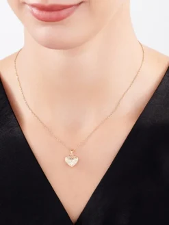 New Apart Zawieszka z żółtego złota z diamentem - puzderko - serce - 0,005 ct - próba 585