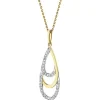 Outlet Apart Zawieszka z żółtego złota z diamentami - 0,10 ct - próba 375