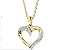 Apart Zawieszka z żółtego złota z diamentami - serce - 0,01 ct - próba 585< Zawieszki
