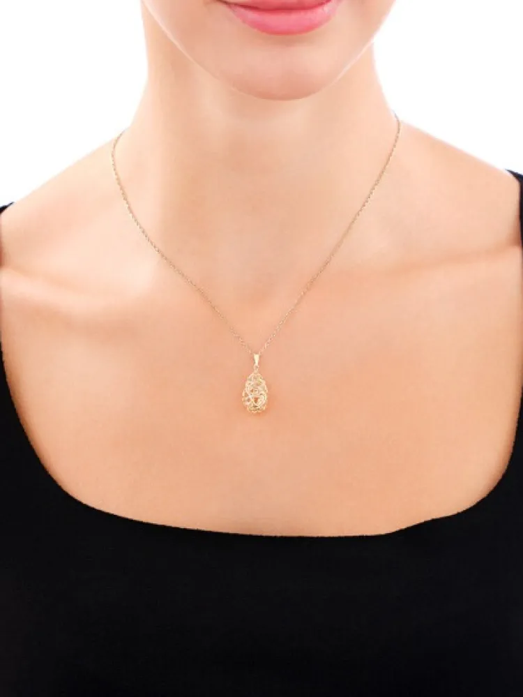 Apart Zawieszka z żółtego złota z diamentami - koniczyny - 0,02 ct - próba 585< Zawieszki