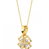 Apart Zawieszka z żółtego złota z diamentami - koniczyna - 0,02 ct - próba 375< Zawieszki