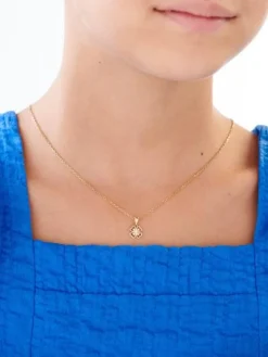 Apart Zawieszka z żółtego złota z diamentami - koniczyna - 0,02 ct - próba 375< Zawieszki