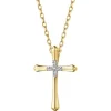 New Apart Zawieszka z żółtego złota z diamentami - krzyż - 0,03 ct - próba 585