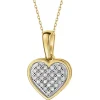 Sale Apart Zawieszka z żółtego złota z diamentami - serce - 0,10 ct - próba 585