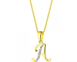 Apart Zawieszka z żółtego złota z diamentem - litera A - 0,003 ct - próba 375< Zawieszki