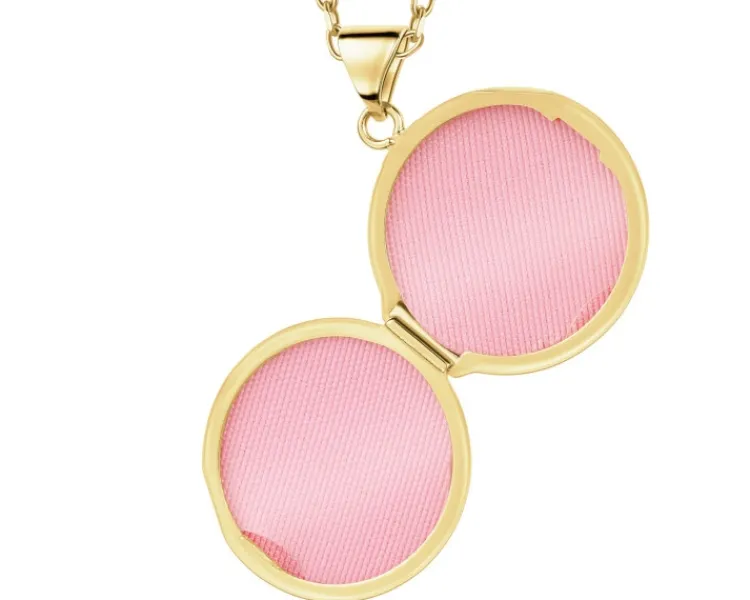 Apart Zawieszka z żółtego złota z diamentem - puzderko - koło - 0,005 ct - próba 375< Wszystkie