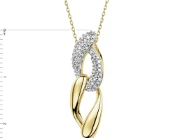 Sale Apart Zawieszka z żółtego złota z diamentami - 0,15 ct - próba 585
