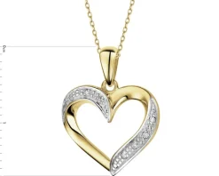Apart Zawieszka z żółtego złota z diamentami - serce - 0,02 ct - próba 585< Zawieszki