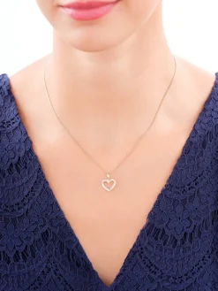 Apart Zawieszka z żółtego złota z diamentami - serce - 0,02 ct - próba 585< Zawieszki