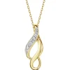 Outlet Apart Zawieszka z żółtego złota z diamentem - 0,005 ct - próba 585