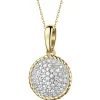 Clearance Apart Zawieszka z żółtego złota z diamentami - 0,10 ct - próba 585