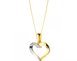 Apart Zawieszka z żółtego złota z diamentem - serce - 0,002 ct - próba 585< Zawieszki