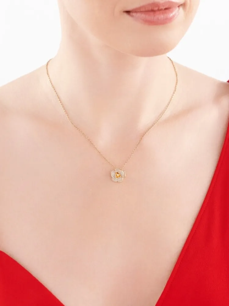 Apart Zawieszka z żółtego złota z diamentami - kwiat - 0,27 ct - próba 585< Wszystkie
