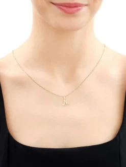 Best Apart Zawieszka z żółtego złota z diamentem - litera N - 0,004 ct - próba 585
