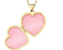 Online Apart Zawieszka z żółtego złota z diamentem - puzderko - serce - 0,005 ct - próba 585