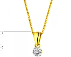 New Apart Zawieszka z żółtego złota z diamentem - 0,003 ct - próba 375