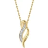 Apart Zawieszka z żółtego złota z diamentem - 0,004 ct - próba 375< Zawieszki
