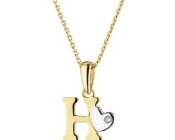 Apart Zawieszka z żółtego złota z diamentem - litera H - 0,004 ct - próba 375< Zawieszki
