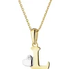 Clearance Apart Zawieszka z żółtego złota z diamentem - litera L - 0,004 ct - próba 375