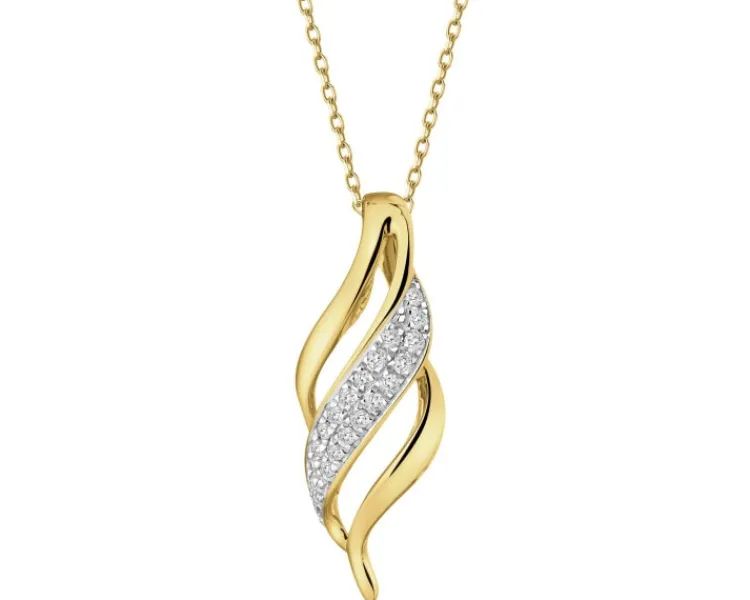 Apart Zawieszka z żółtego złota z diamentami - 0,05 ct - próba 585< Wszystkie