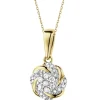 Discount Apart Zawieszka z żółtego złota z diamentami - 0,07 ct - próba 585