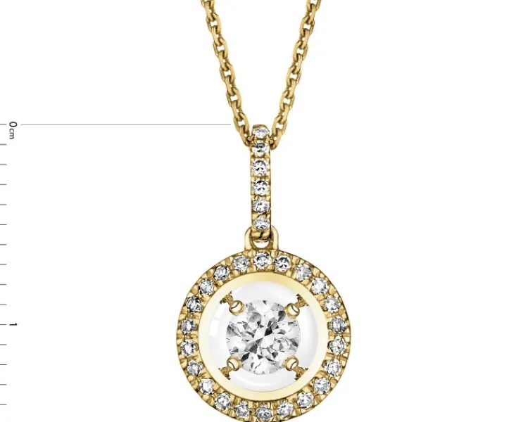 Apart Zawieszka z żółtego złota z diamentami - 0,17 ct - próba 750< Zawieszki