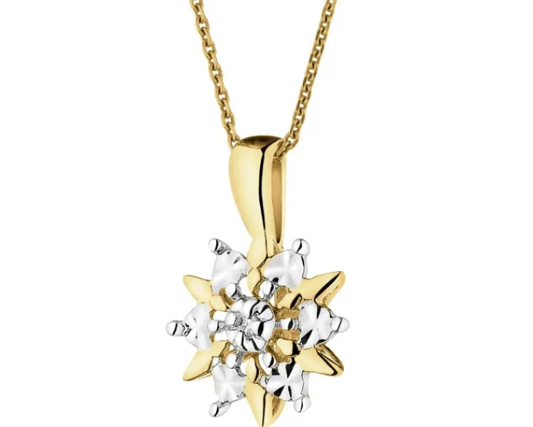 Apart Zawieszka z żółtego złota z diamentem - 0,005 ct - próba 375< Zawieszki