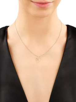 Apart Zawieszka z żółtego złota z diamentem - koliber - 0,004 ct - próba 375