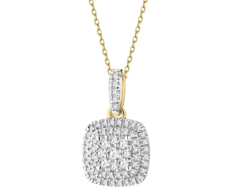 Clearance Apart Zawieszka z żółtego złota z diamentami - 0,20 ct - próba 585
