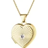 Apart Zawieszka z żółtego złota z diamentem - puzderko - serce - 0,01 ct - próba 375< Zawieszki