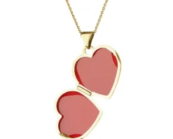 Apart Zawieszka z żółtego złota z diamentem - puzderko - serce - 0,01 ct - próba 375< Zawieszki
