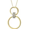 Discount Apart Zawieszka z żółtego złota z diamentami - koła - 0,05 ct - próba 375