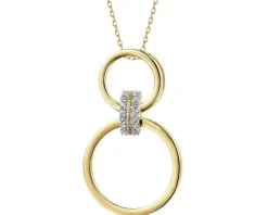 Discount Apart Zawieszka z żółtego złota z diamentami - koła - 0,05 ct - próba 375