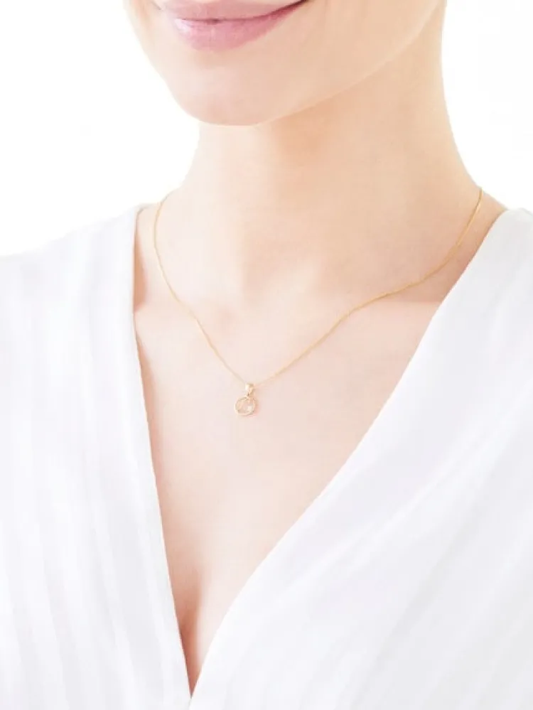 Best Apart Zawieszka z żółtego złota z diamentem - litera L - 0,003 ct - próba 585