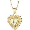 Apart Zawieszka z żółtego złota z diamentem - puzderko - serce - 0,005 ct - próba 585< Zawieszki