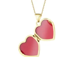 Apart Zawieszka z żółtego złota z diamentem - puzderko - serce - 0,005 ct - próba 585< Zawieszki