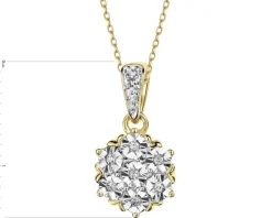 Apart Zawieszka z  żółtego złota z diamentami - 0,03 ct - próba 375< Zawieszki