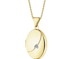 Sale Apart Zawieszka z żółtego złota z diamentem - puzderko - 0,005 ct - próba 375