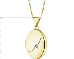 Sale Apart Zawieszka z żółtego złota z diamentem - puzderko - 0,005 ct - próba 375