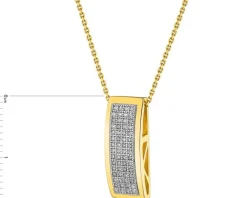 Discount Apart Zawieszka z żółtego złota z diamentami - 0,15 ct - próba 585