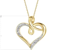 Apart Zawieszka z żółtego złota z diamentami - serce - 0,006 ct - próba 585< Zawieszki