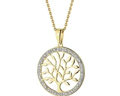 Best Apart Zawieszka z żółtego złota z diamentami - drzewko - 0,03 ct - próba 585