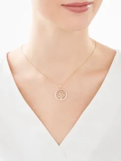 Best Apart Zawieszka z żółtego złota z diamentami - drzewko - 0,03 ct - próba 585