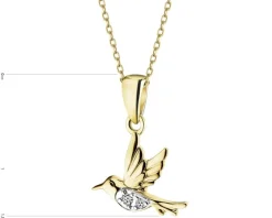 Best Apart Zawieszka z żółtego złota z diamentami - koliber - 0,01 ct - próba 375
