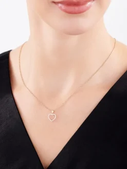 New Apart Zawieszka z żółtego złota z diamentami - serce - 0,10 ct - próba 585