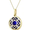Apart Zawieszka z żółtego złota z diamentami i emalią - 0,01 ct - próba 375< Zawieszki