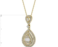 Online Apart Zawieszka z żółtego złota z diamentami - 0,38 ct - próba 585